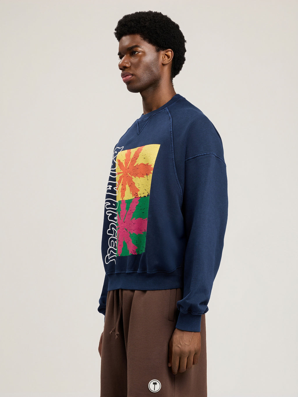 Palm Leaf Reglan Loose Sweatshirt